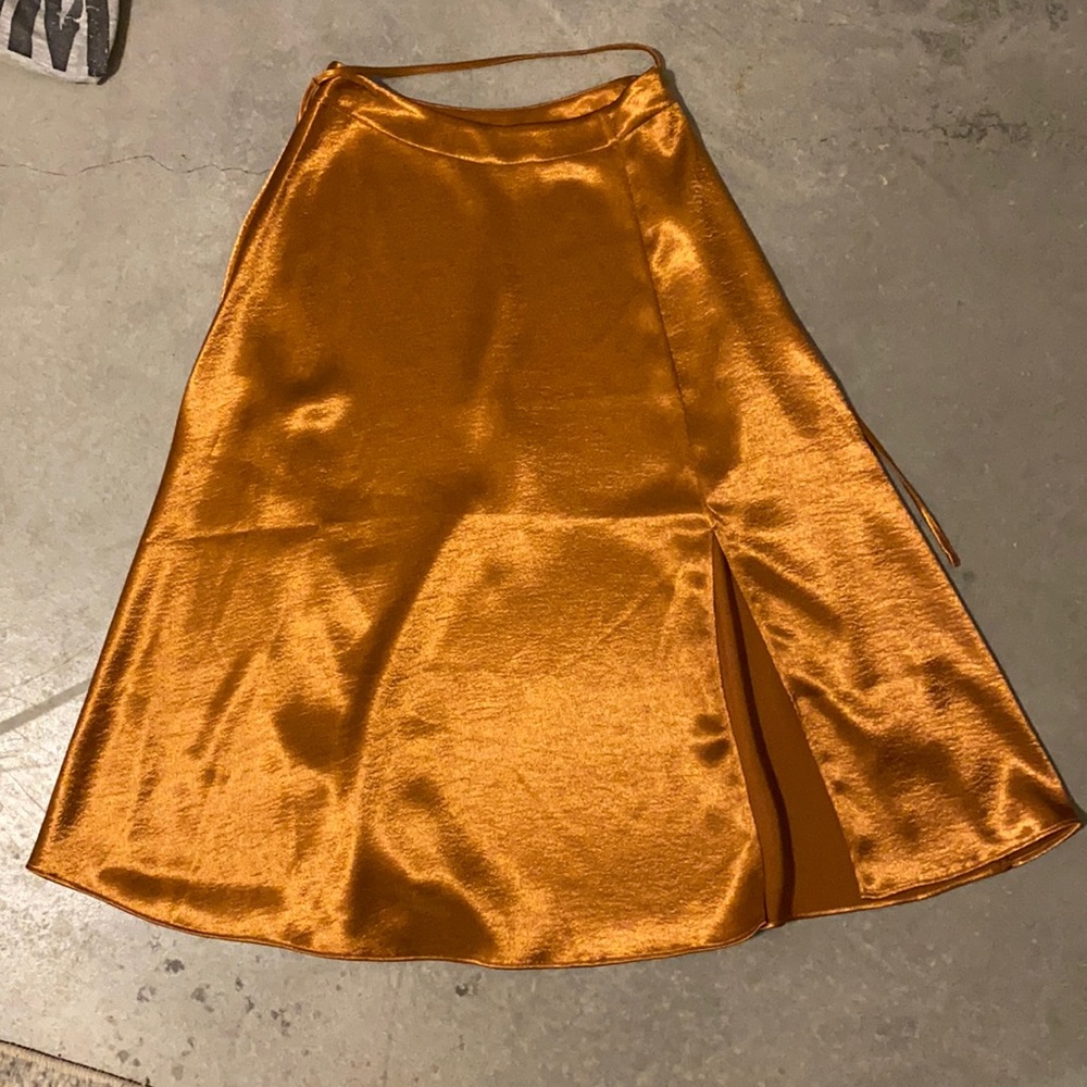Joie Deep gold midi skirt